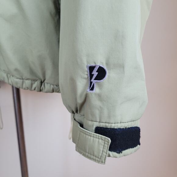 Vintage Pro Player Jacket Mens XXL Khaki Oakland Raiders Zip Hooded 90s WORN - Picture 8 of 16